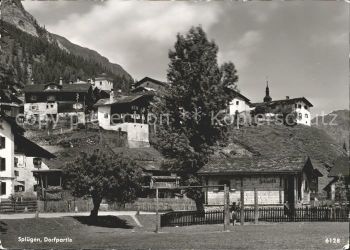 Spluegen GR Dorfpartie