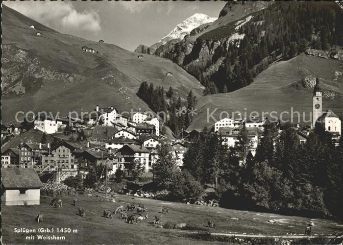 Spluegen GR mit Weisshorn