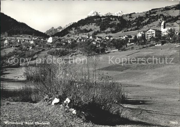 Waltensburg Graubuenden Panorama
