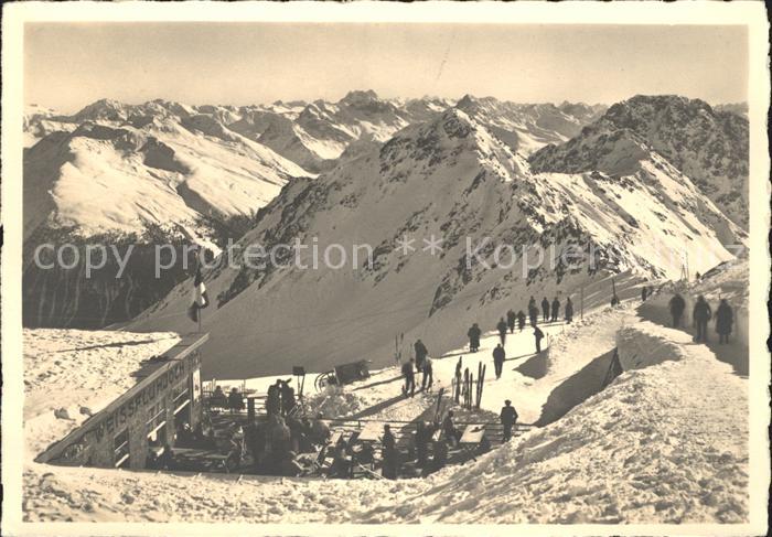 Weissfluhjoch mit Piz Kesch und Bernina