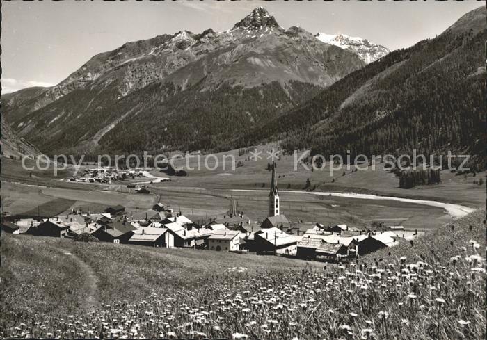 Zuoz GR gegen S chanf und Piz d Esan