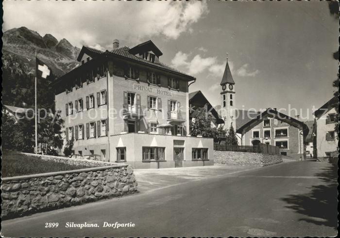 Silvaplana GR Dorfpartie Hotel Kirchturm