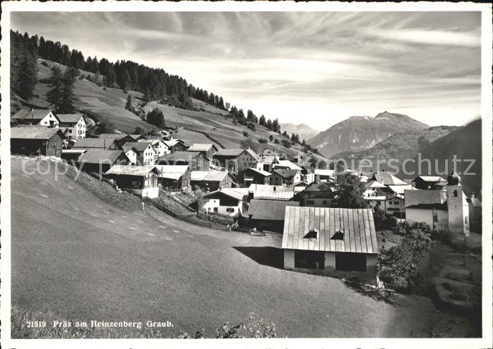 Praez am Heinzenberg Ortsansicht mit Kirche