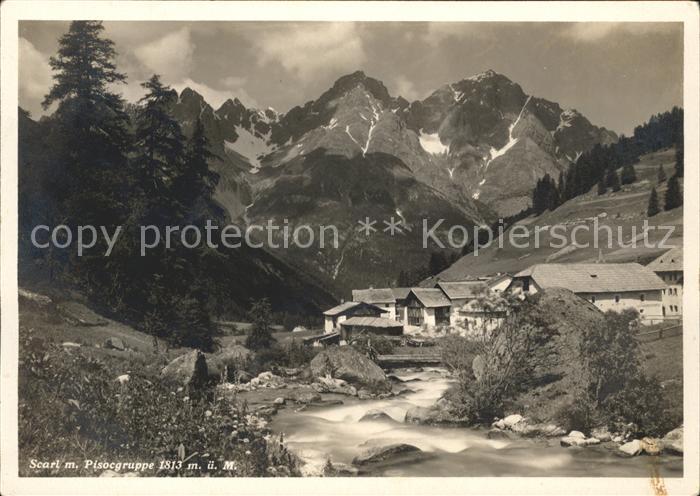 Scarl Partie am Fluss Pisocgruppe Sesvennagruppe