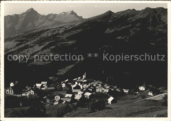 Feldis GR Panorama mit Piz Beverin