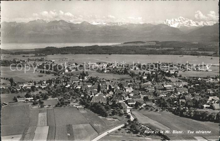 Biere Aubonne et le Mont Blanc vue aerienne