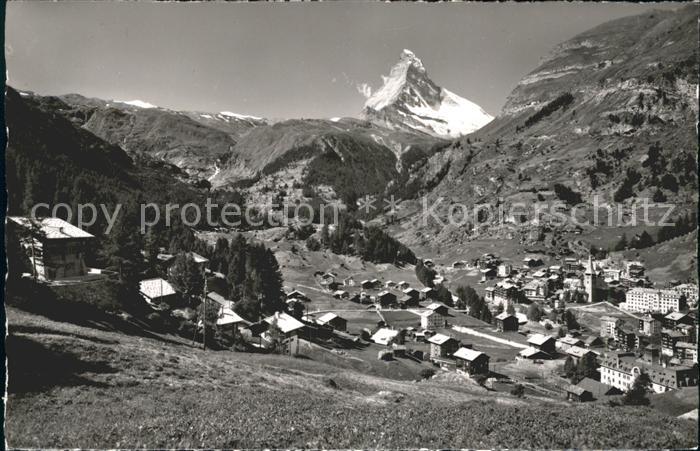 Zermatt VS Panorama mit Matterhorn Walliser Alpen