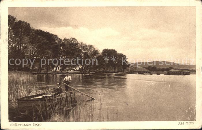 Pfaeffikon ZH Uferpartie am Pfaeffikersee Boot