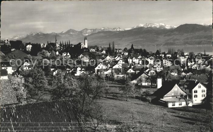 Maennedorf Panorama mit Alpen