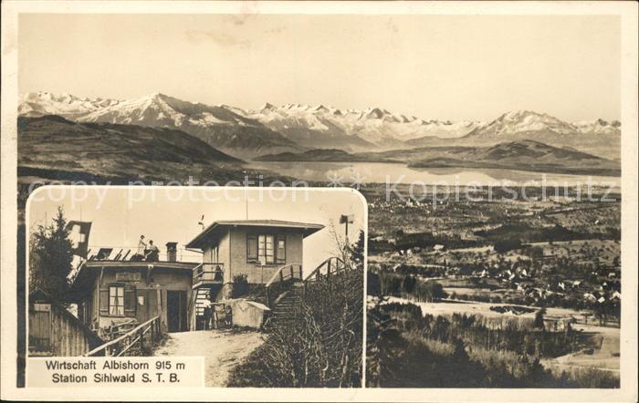 Albishorn Panorama Wirtschaft Station Sihlwald