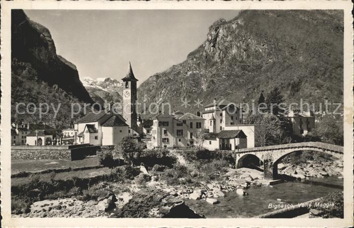 Bignasco Ortsansicht Valle Maggia