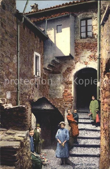 Oria Valsolda Häuser Gasse Menschen