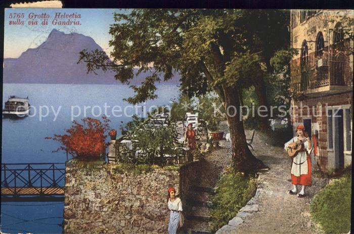 Gandria Lago di Lugano Grotto Helvetica sulla via di Gandria Gartenterrasse