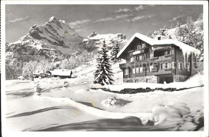 Braunwald GL Pension Friedheim mit Ortstock