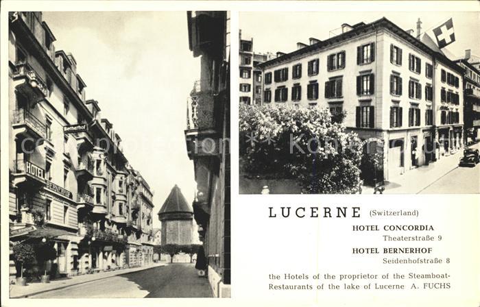 Luzern LU Hotels Concordia und Bernerhof