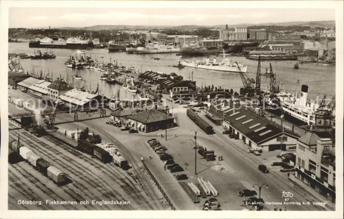 Goeteborg Fiskhamnen och Englandskajen Fischereihafen Dampfer