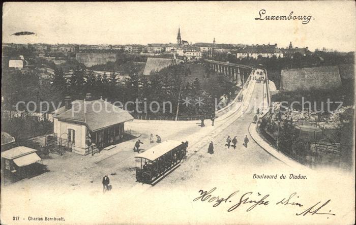 LUXEMBOURG  Luxemburg Boulevard du Viaduc Wappen Krone