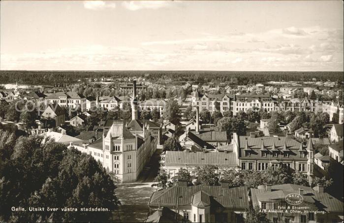 Gefle Utsikt oever vaestra stadsdelen