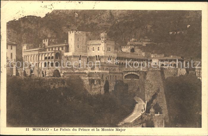 Monaco Palais du Prince et la Montee Major