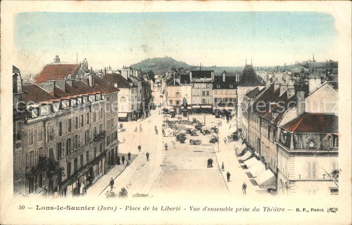 Lons-le-Saunier Jura Place de la Liberte vue prise du Theatr