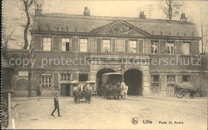 Lille Nord Porte Saint Andre Pferdewagen