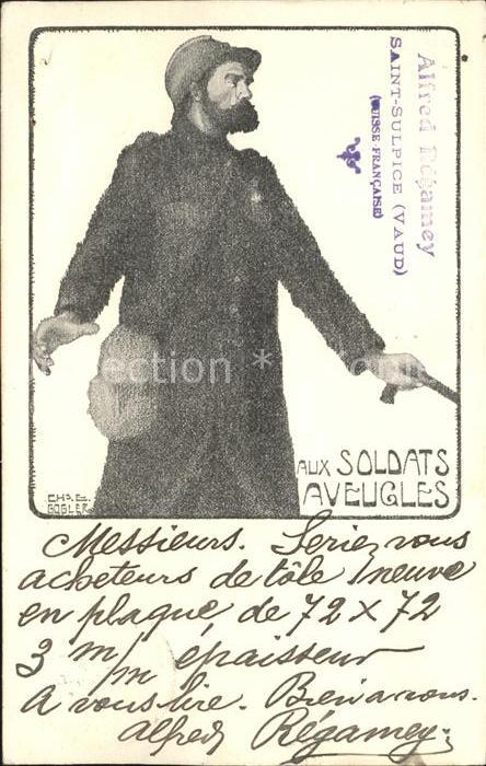 Blindheit Aveuglement Ablepsia Soldaten Spendenkarte Gogler