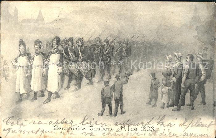Trommler Parade Centenaire Vaudois Milice 1803