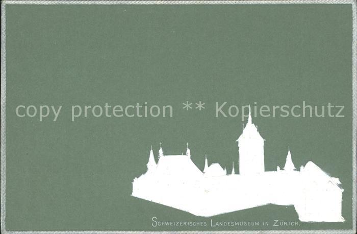 Zuerich Schweizer Landesmuseum Silhouette