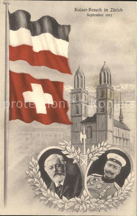 Zuerich Grossmuenster Kaiserbesuch 1912