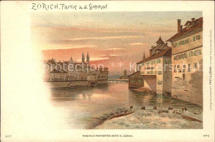 Zuerich Partie am Limmat