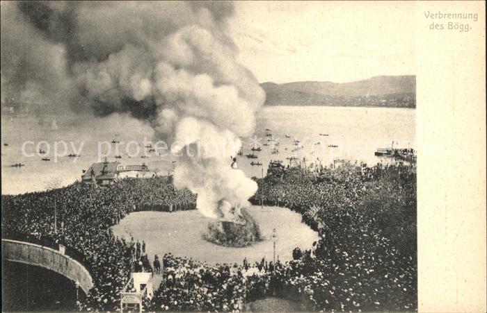 Zuerich Verbrennung des Boegg