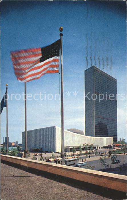 New York City United Nations Buildings American Flag