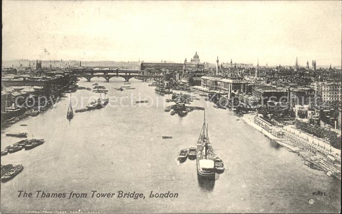 London The Thames from Tower Bridge