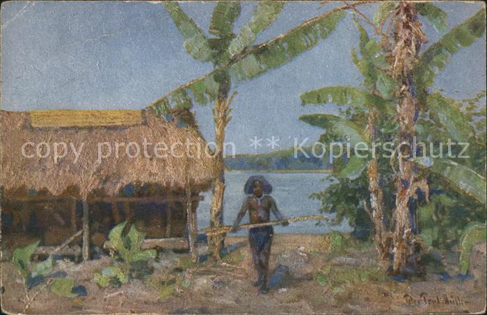 Papua-Neuguinea Künstlerkarte Prof. Peter Paul Müller K