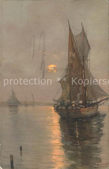 Segelboote Künstlerkarte