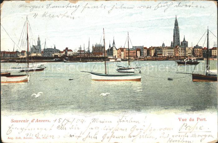 Anvers Antwerpen Vue du Port