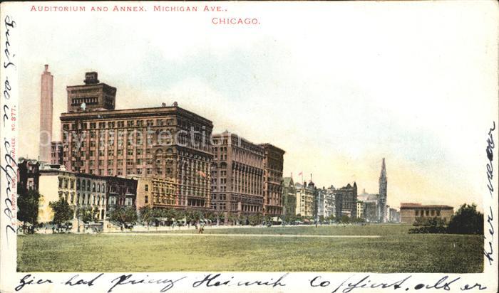 Chicago Illinois Auditorium Annex Michigan Ave.