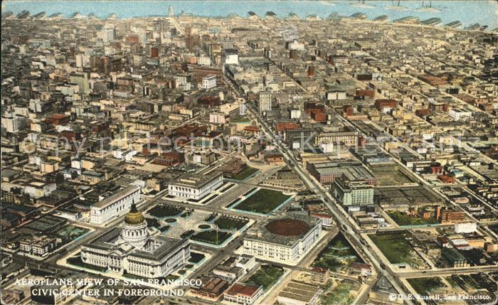 San Francisco California Fliegeraufnahme Civic Center