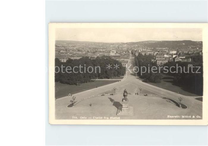 Oslo Norwegen Utsikt fra Slottet