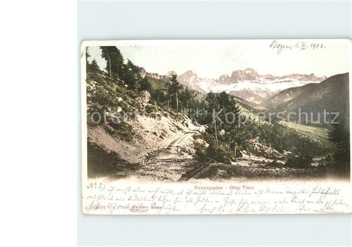 Bozen Suedtirol Rosengarten Ober Tiers