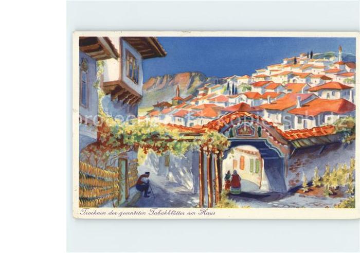 Dupnitza Trocknen der geernteten Tabakblätter Il