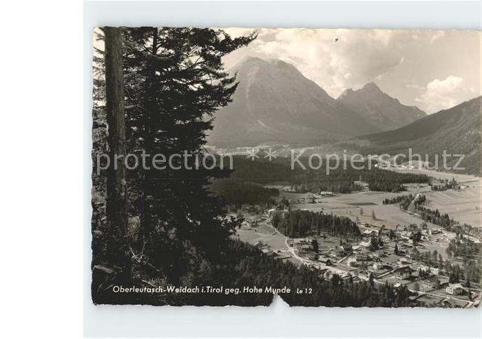 Weidach Leutasch Totalansicht mit Hohe Munde
