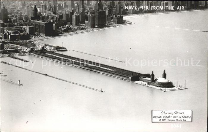 Chicago Illinois Fliegeraufnahme Navy Pier
