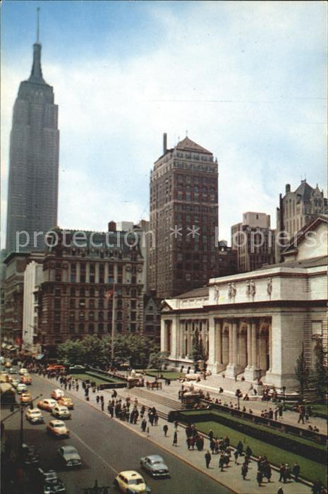 New York City Public Lirbrary 5th Avenue 42nd Street Autos