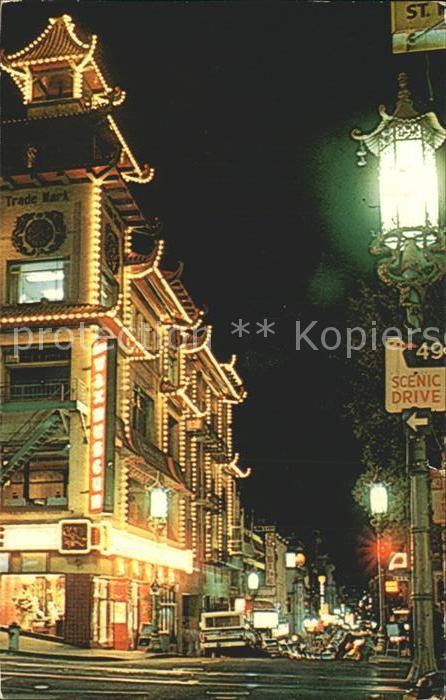 San Francisco California Chinatown at Night