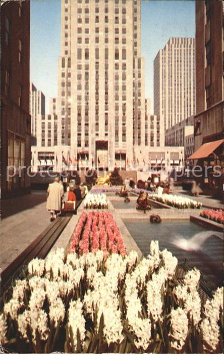 New York City Rockefeller Center Garden Plaza