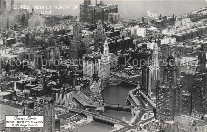 Chicago Illinois Business District North of Loop Flugaufnahmen