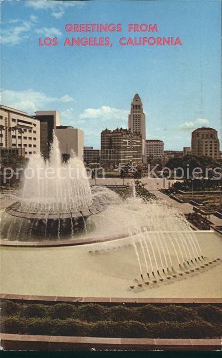 Los Angeles California Brunnen City Hall from Civic Center