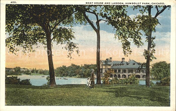 Chicago Illinois Boat House and Lagoon Humboldt Park