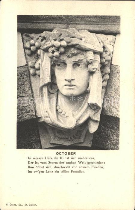Monatskarte Oktober St. Gallen Gedicht